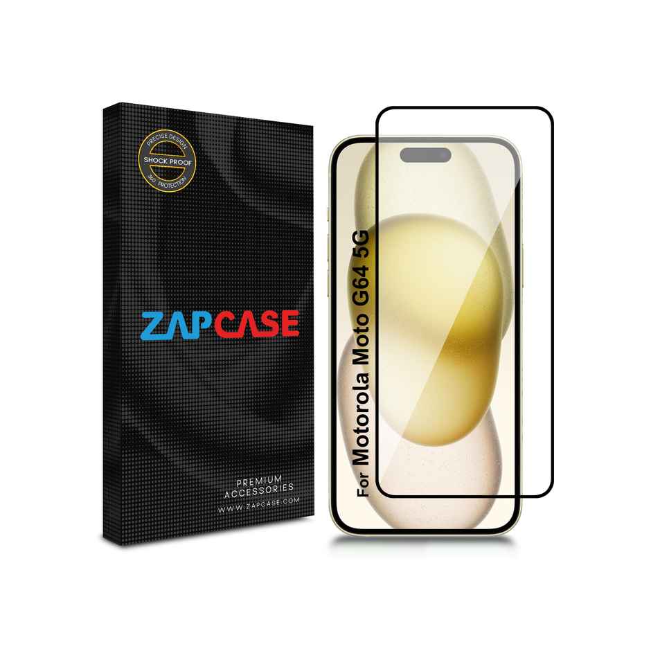 Zapcase Edge To Edge Tempered Glass for Motorola Moto G64 5G | Clear