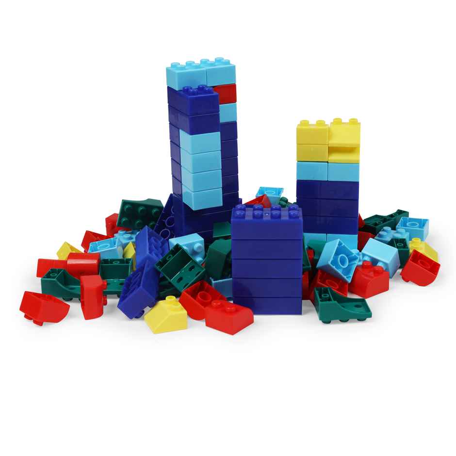 Toyzone Motu Patlu Educational Bus Blocks 111 Piece