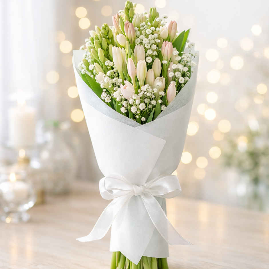 White Tuberose With Fragrance | 5 Stems
