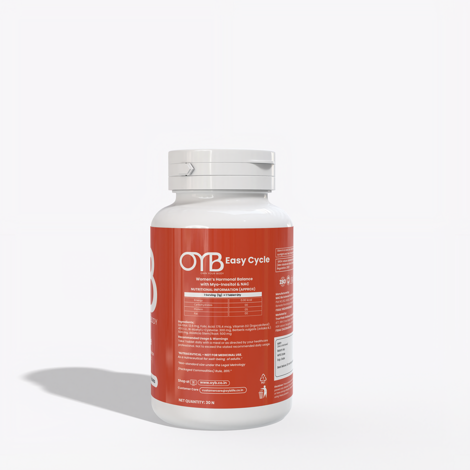 OYB PCOS Supplement for Women with Myo-Inositol & NAC for Hormonal Balance