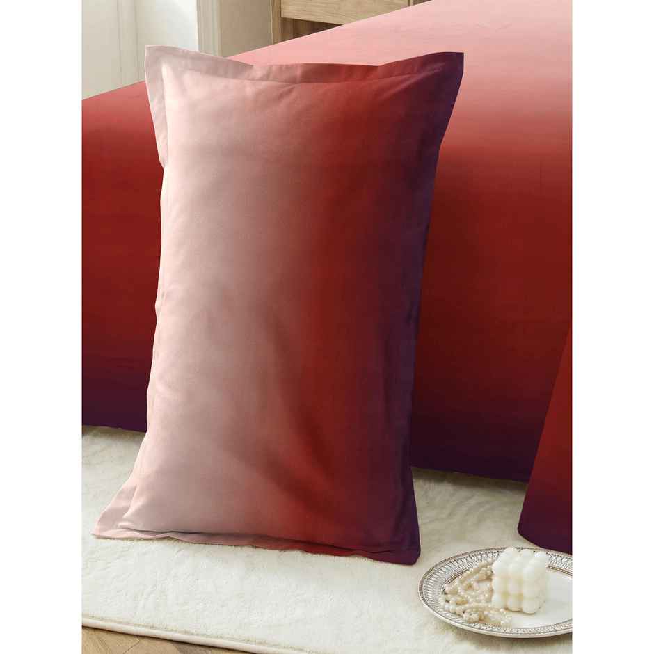 Dream Living Ombrey Double Bedsheet Set | Maroon - 220 x 250 cm