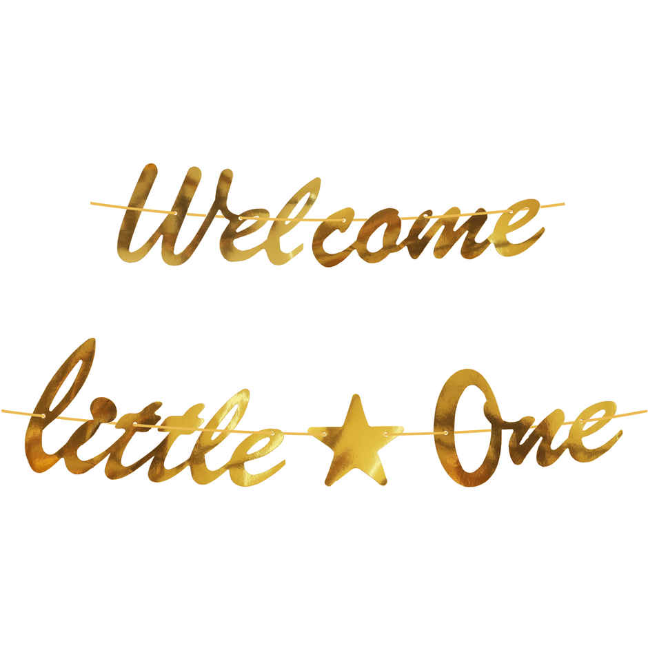 Golden Welcome Little One Banner | Propcon