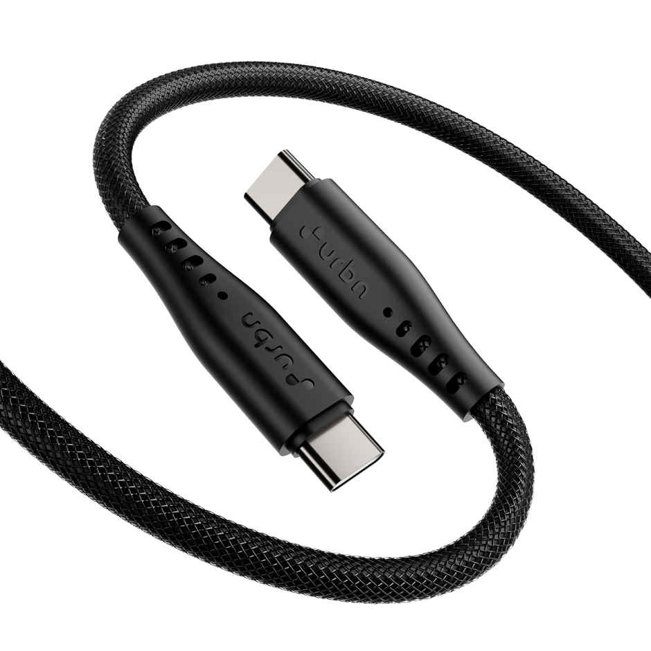 URBN Flow Cord 65W Type-C to C Fast Charging Cable | CarPlay & Android Auto | 1.5m | Black