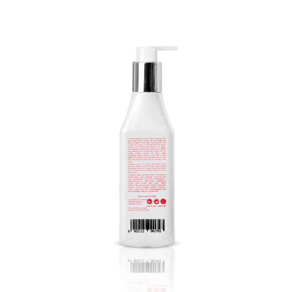 KT Professional Organic Onion Shampoo with Essential Oils & Aloe Vera