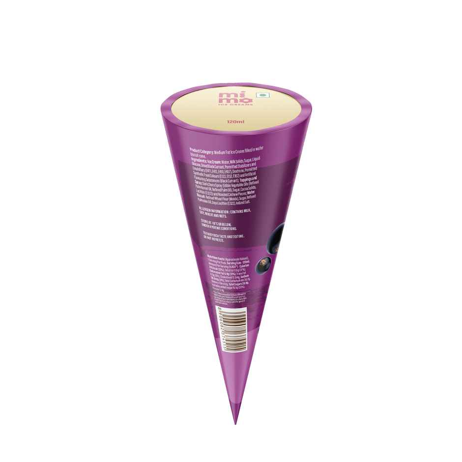 Mimo Crave Cone Black Currant Ice Cream | Creamy & Enjoyable