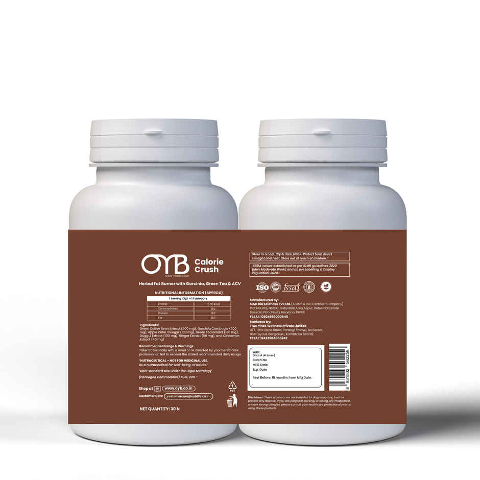 OYB Fat Burner with Garcinia, Green Tea & ACV