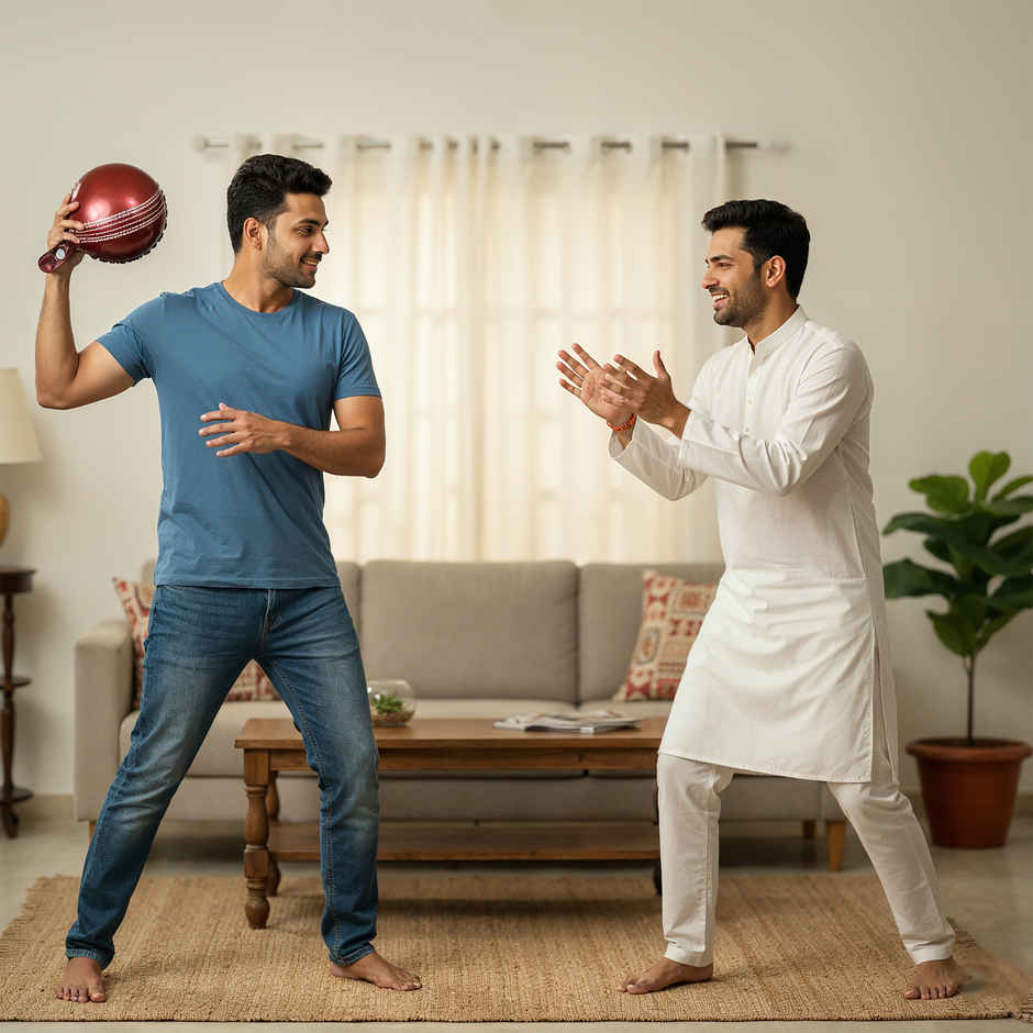 Cricket Ball Foil Balloon Small 10 inches Ball Shaped Balloon | Cricket Match Party Decor | Propcon