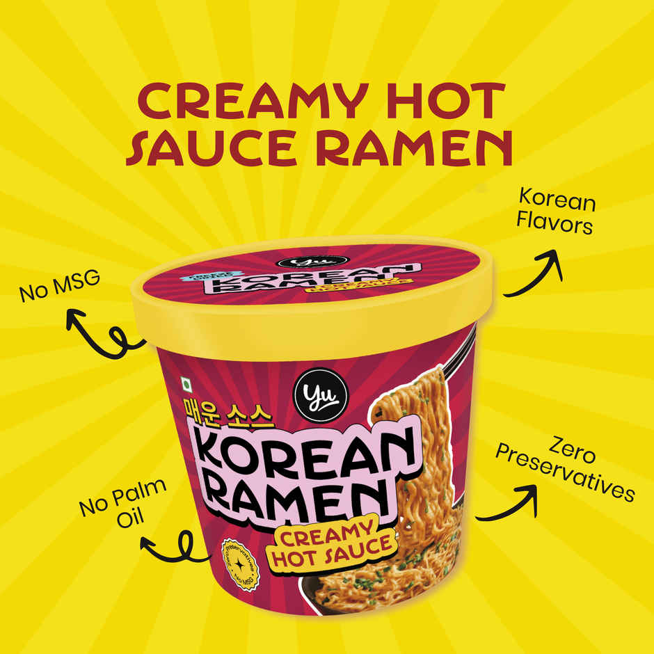 Yu Creamy Hot Sauce Korean Ramen Cup Noodles