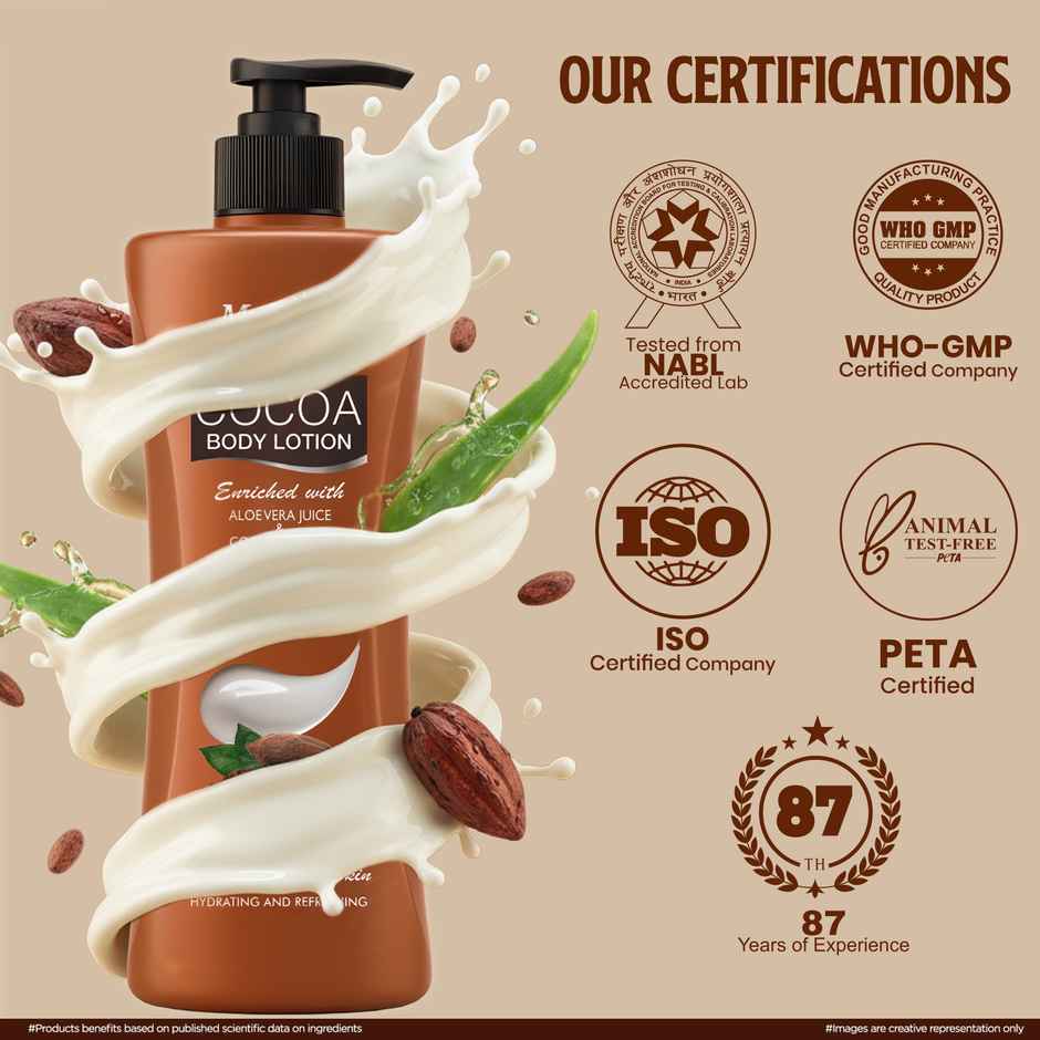 Multani Naturals Cocoa Body Lotion | Non Sticky Lightweight Formula | Moisture & Protect