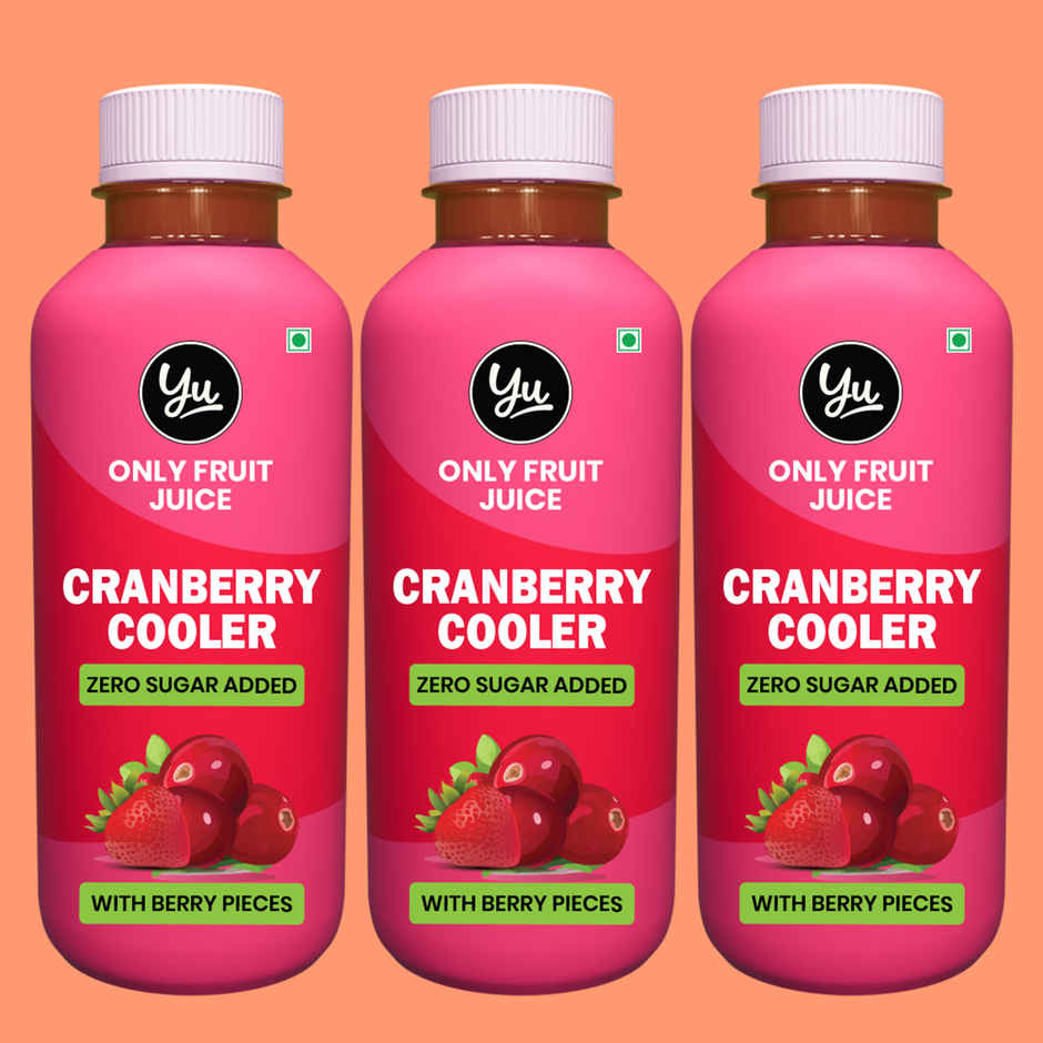 Yu Cranberry Cooler with Berry Pieces - Only Fruit Juice