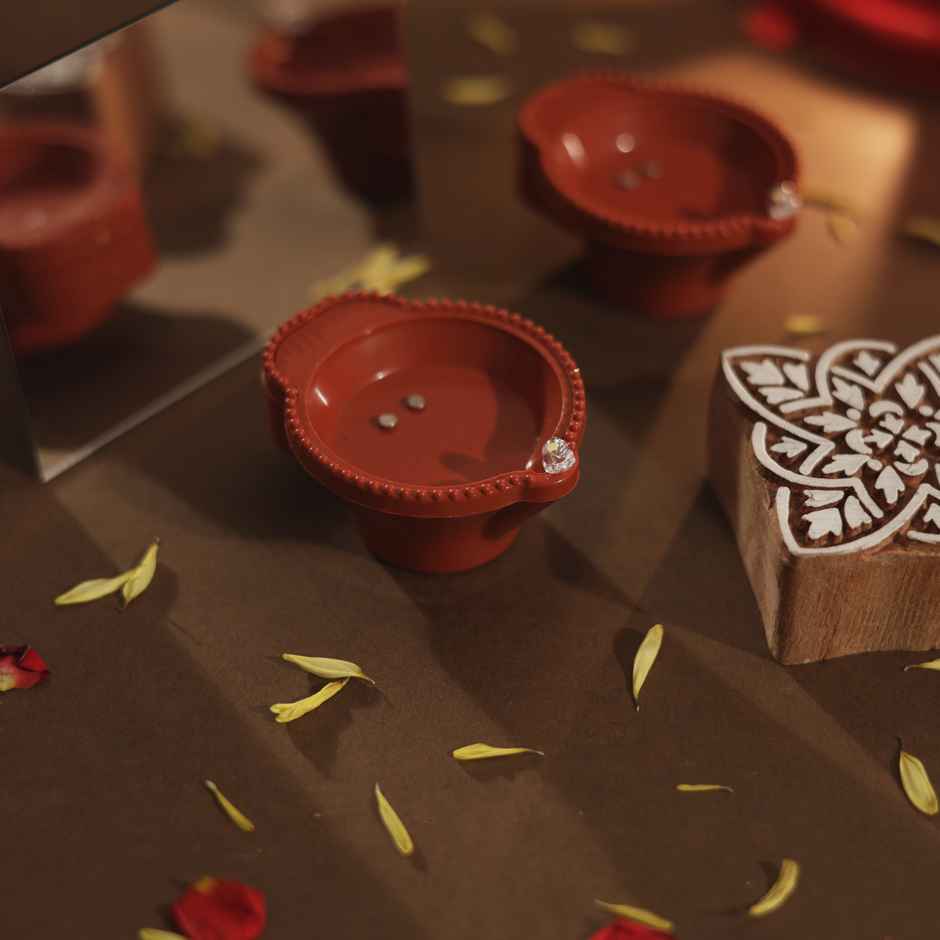 Water Sensor LED Diyas - Automatic Floating Festival Lights | Pack of 6 | Oye Happy