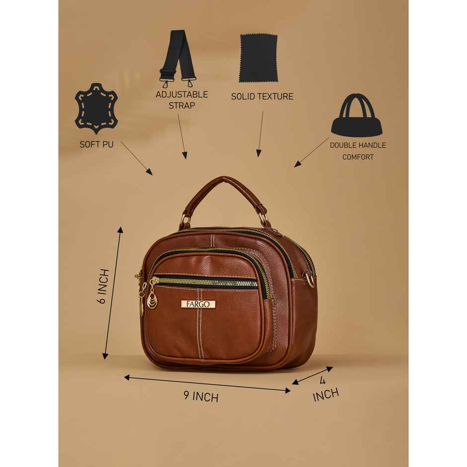 Fargo Fancy Brown Sling Bag | FGO-816