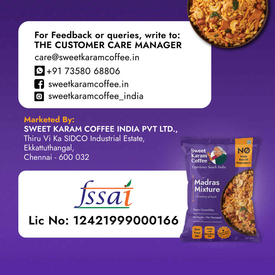 Sweet Karam Coffee Special Madras Mixture | No Palm Oil, No Preservatives