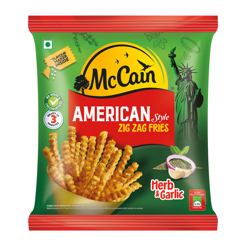 McCain American Herb & Garlic Zig Zag Fries