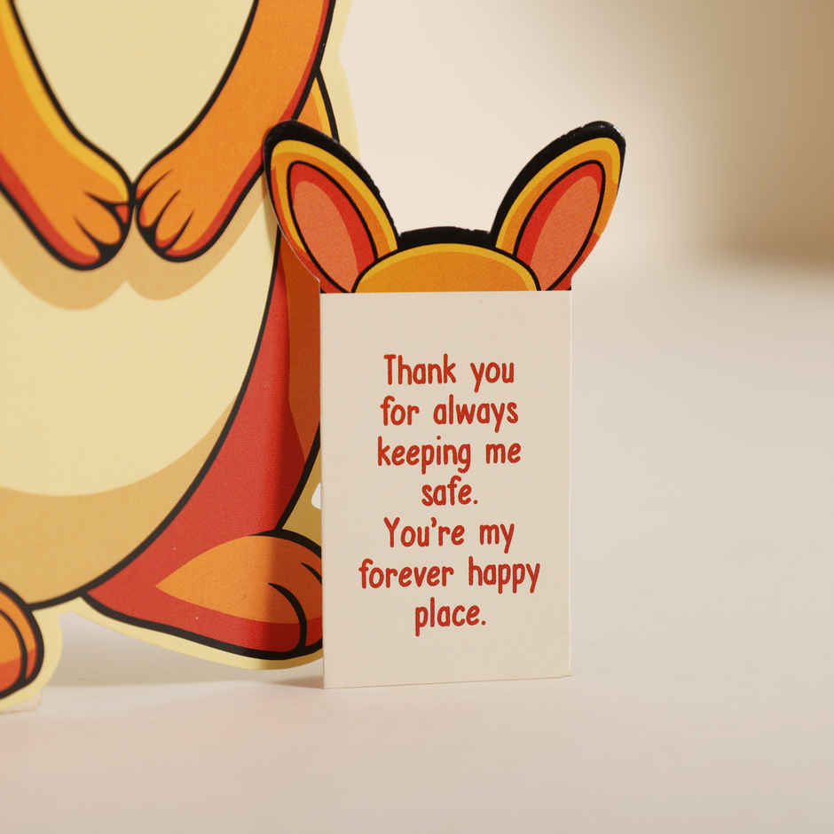 Kangaroo Pull-Out Greeting Card For Mom| Oye Happy