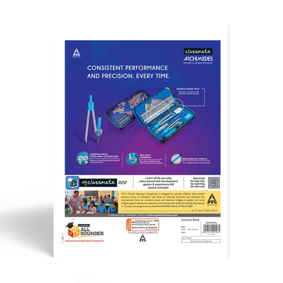 Classmate|Graph Book|Soft Cover| | Graph (Square - 1 mm/Single Line) | 280 x 220|32 pages