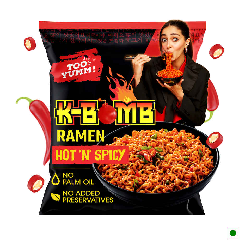 Too Yumm K-Bomb Ramen Hot n Spicy Instant Noodles | Korean Veg Combo