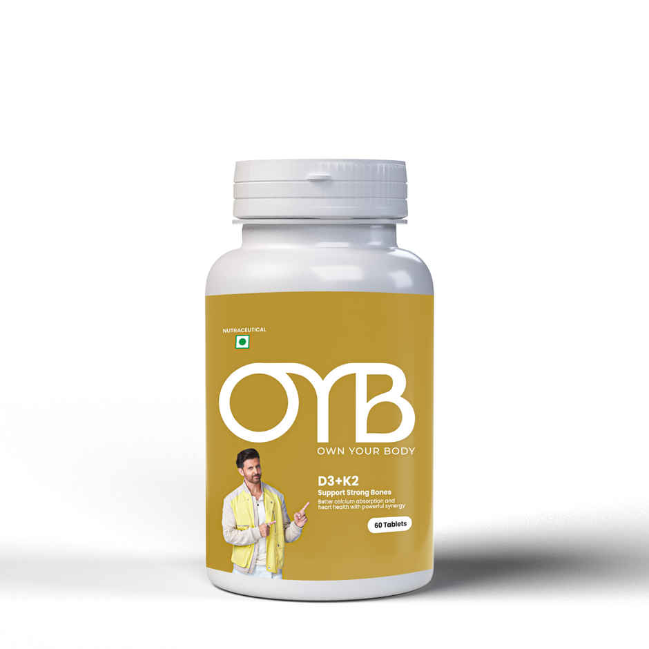 OYB D3 + K2 for Bone & Heart Health with D3, K2 MK-7 & Calcium