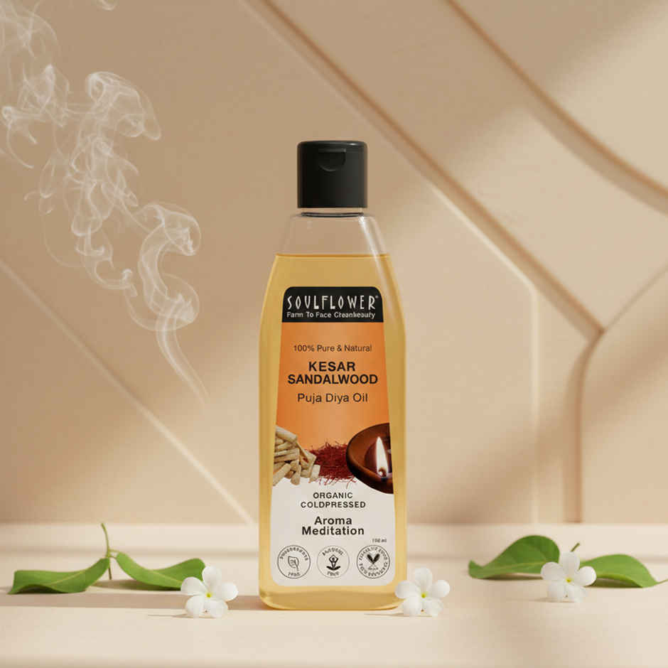 Soulflower Kesar Sandalwood Pooja Diya Oil