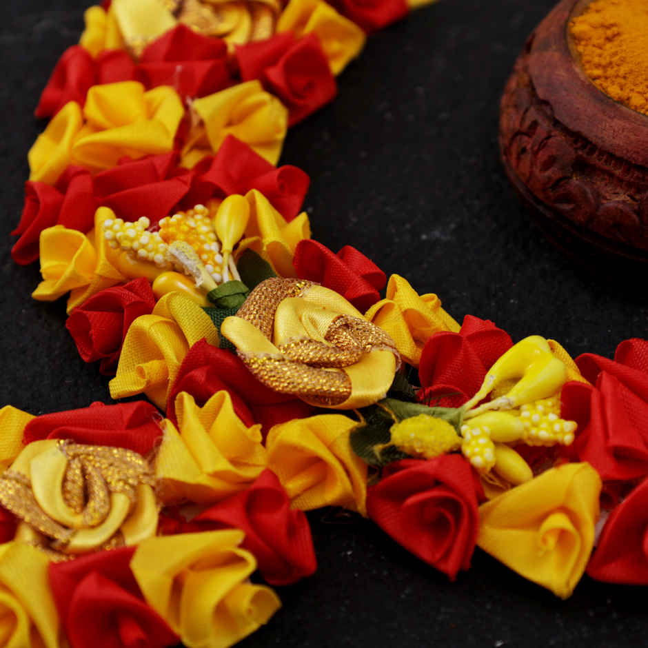 Traditional Jewellery Set - Festival Ethnic Accessories Pack | Yellow & Red | Oye Happy