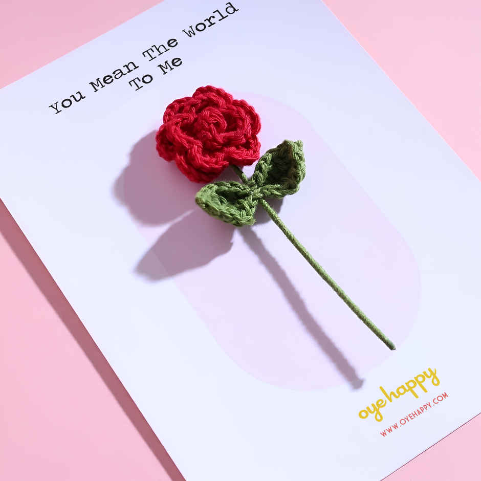 Crochet Flower Magnet Greeting Card | Happy Mail