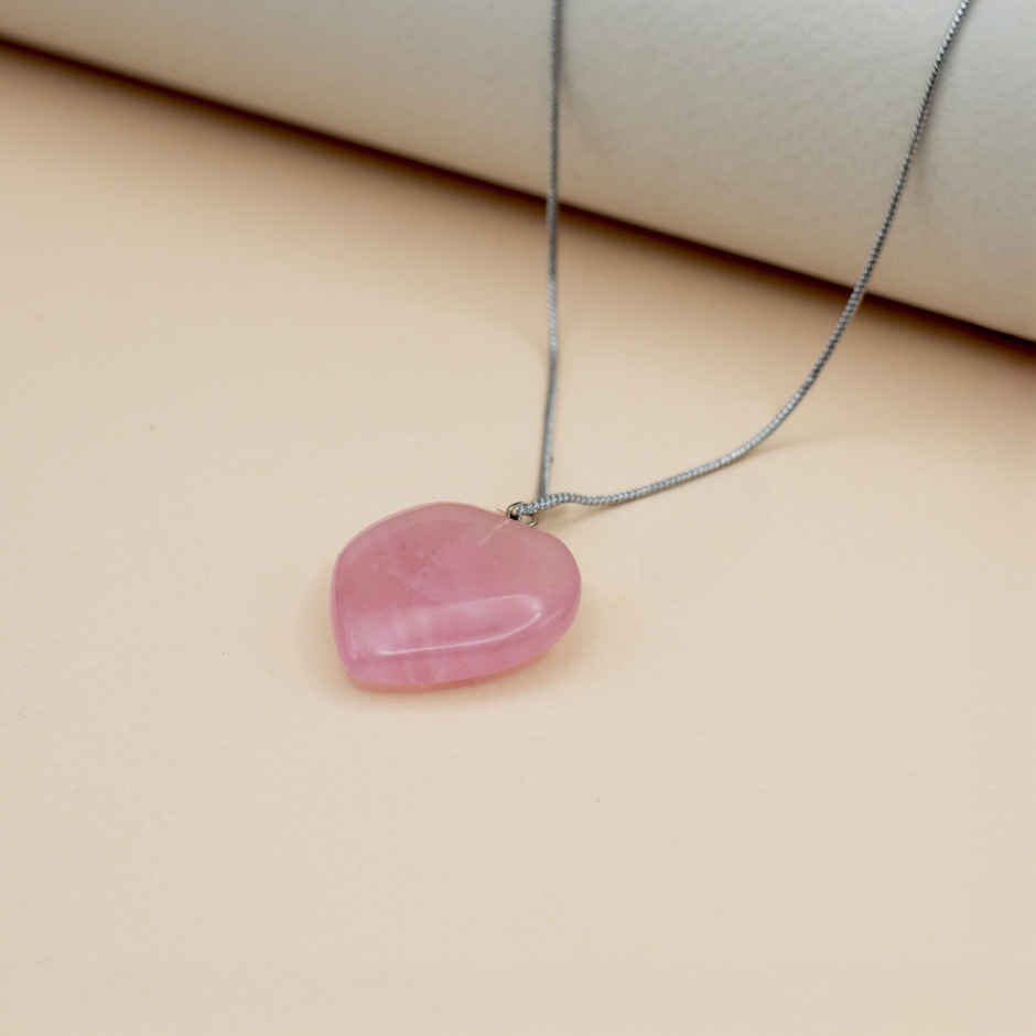 Astrotalk Rose Quartz Heart Pendant