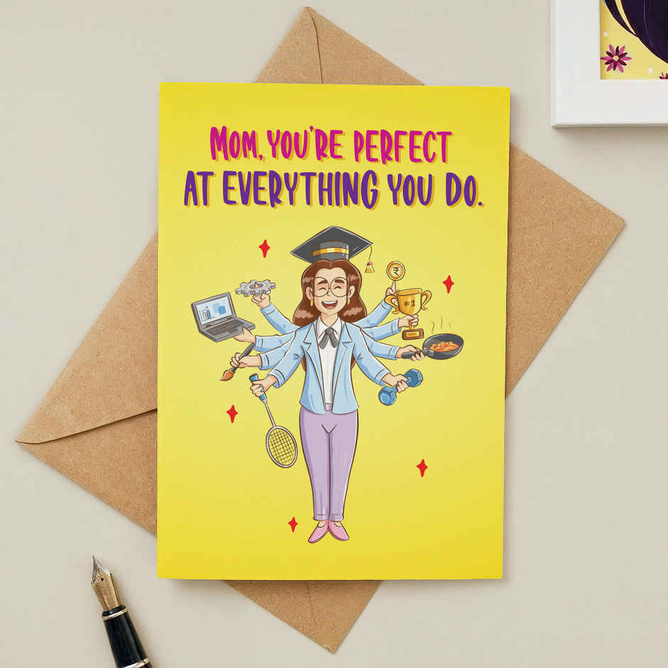 Multitasker Woman Greeting Card | Oye Happy