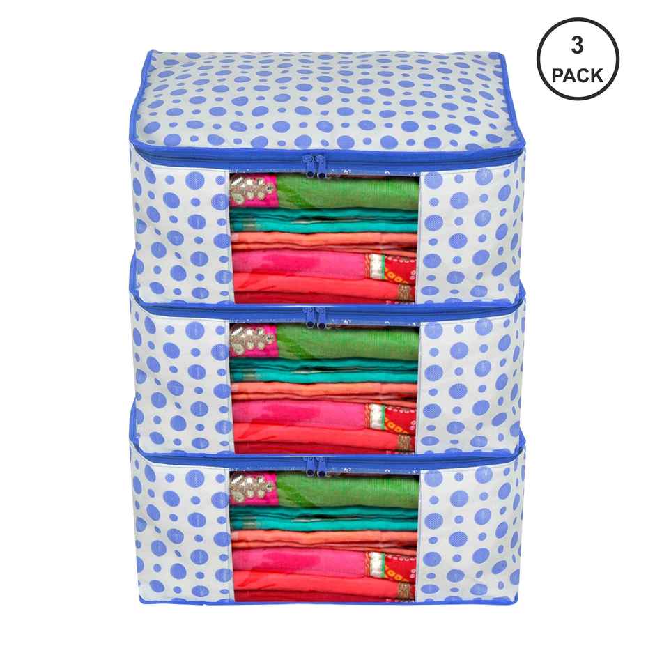 Capsicum Saree Cover - Grey Sonali | Pack Of 3
