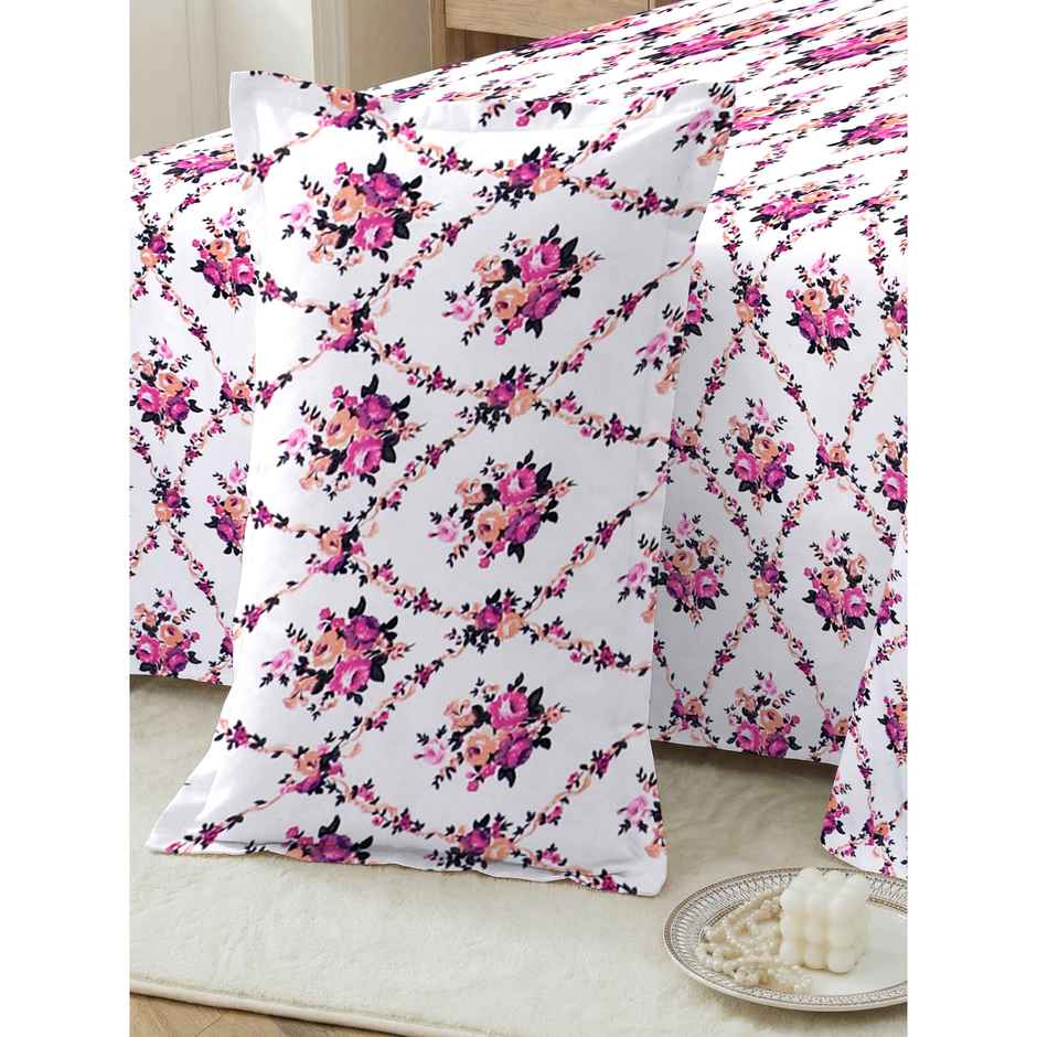 Dream Living 115 GSM Double Bedsheet Set |220 x 240 cm| With 2 Pillow Covers
