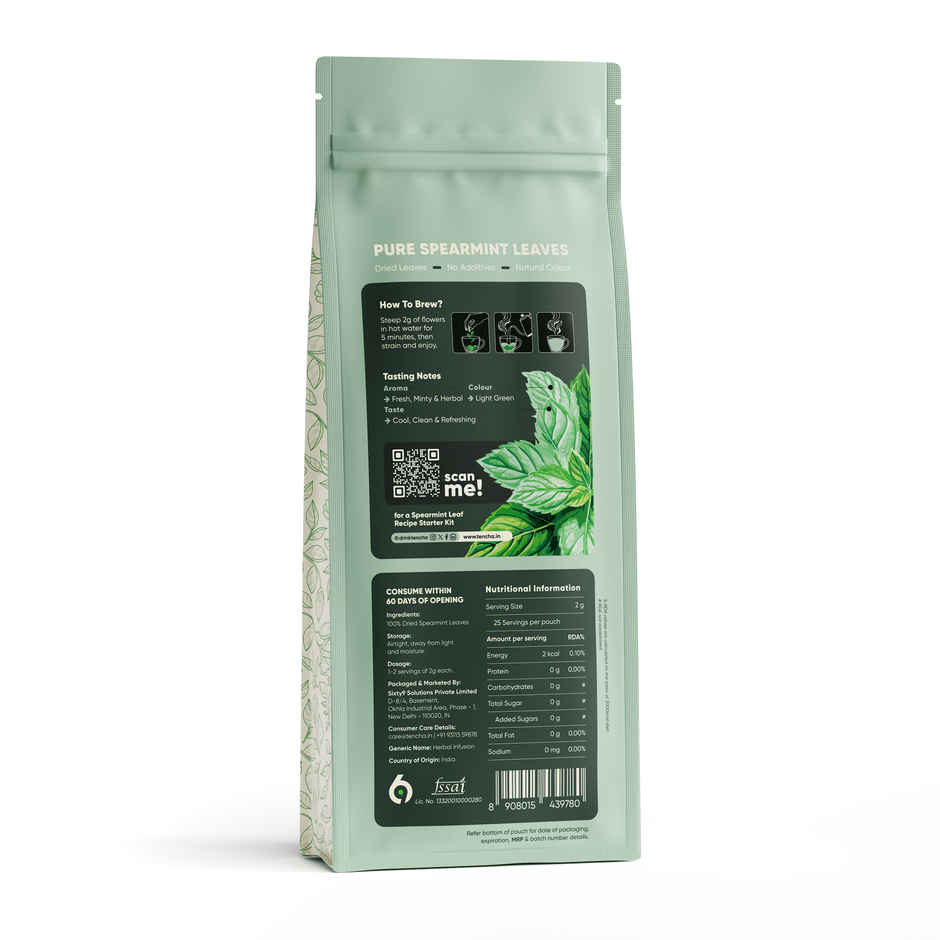 Tencha Spearmint Leaf Tea | Caffeine-Free Herbal Infusion for PCOS & Digestion