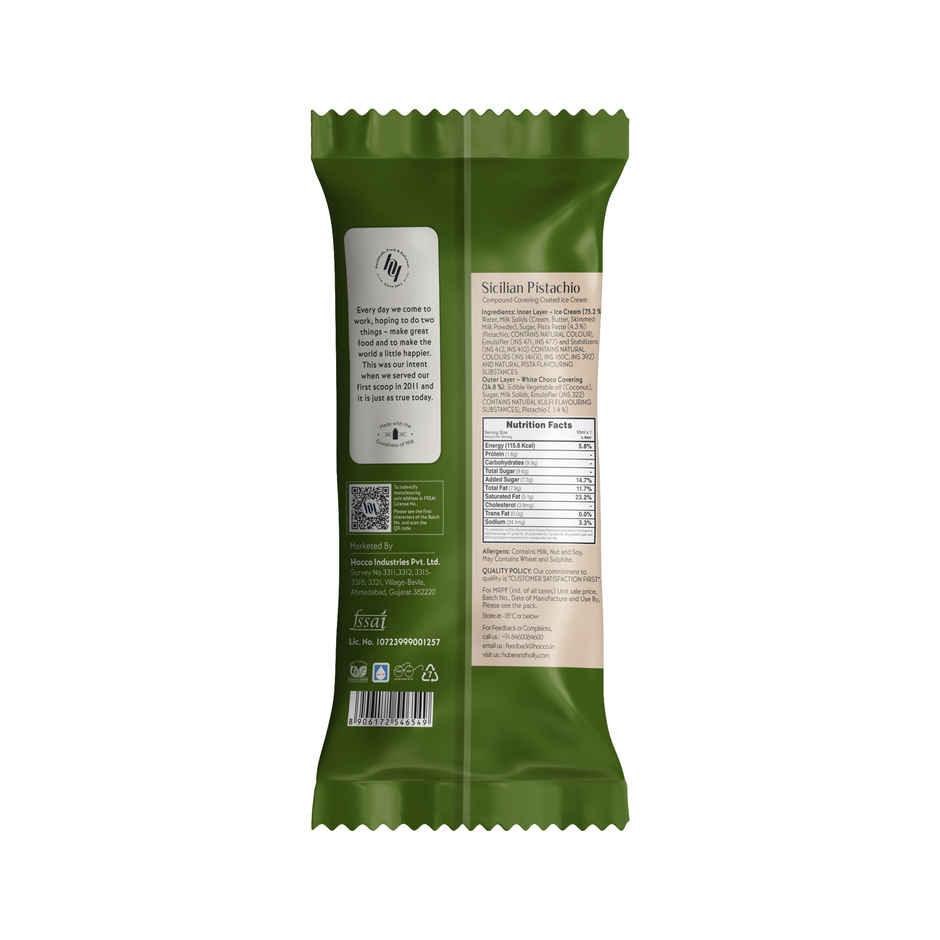 Huber & Holly Sicilian Pistachio Ice Cream Stick