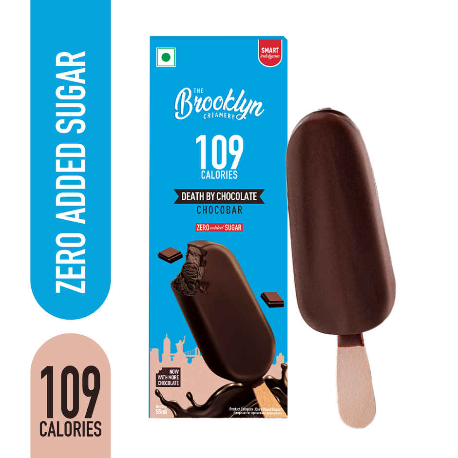 The Brooklyn Creamery Death by Chocolate Chocobar Ice Cream |Low Calorie Zero Added Sugar
