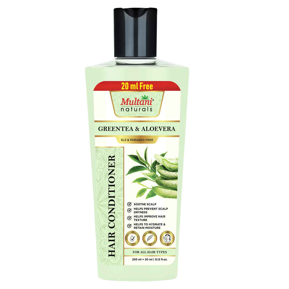 Multani Naturals Greentea & Aloevera Hair Conditioner | For Hair Fall & Scalp Dryness|No SLS