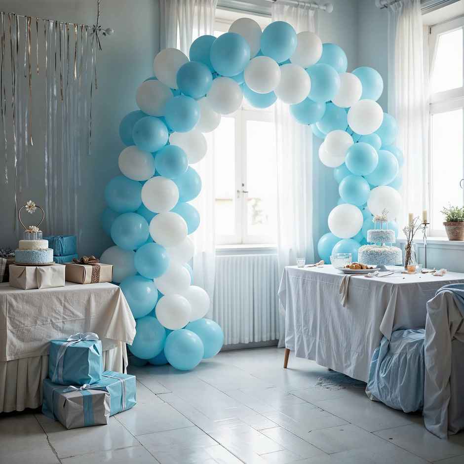 Blue And White Balloons | Pack of 25 | Propcon
