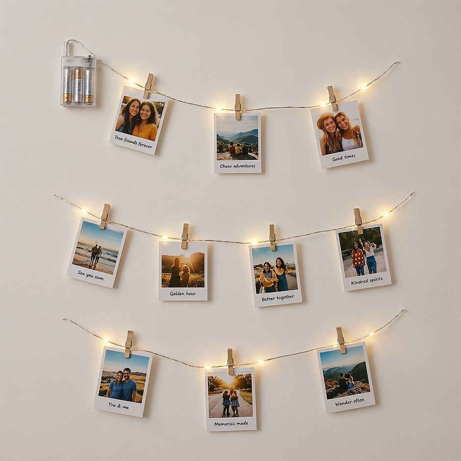 String Lights with Photo Clips | Happy Mail