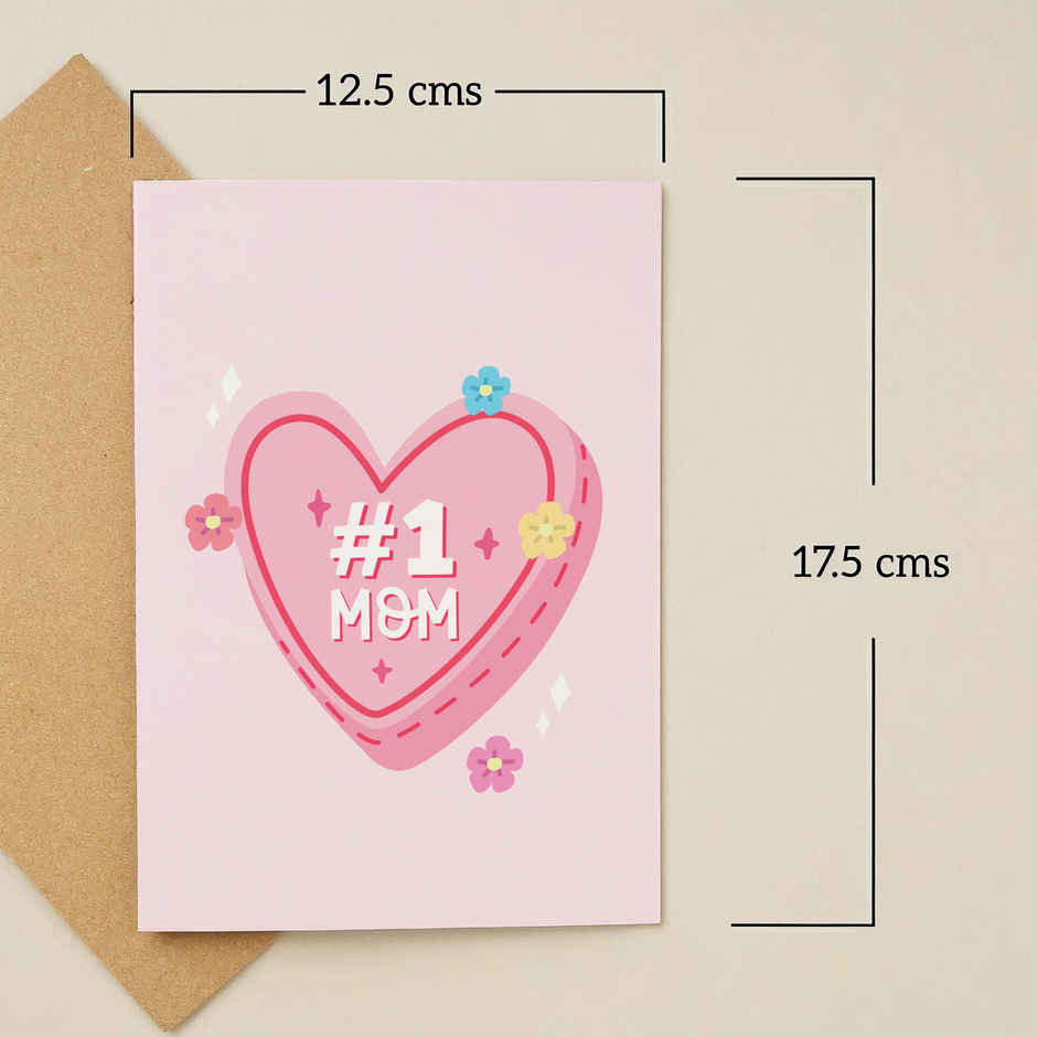 Number One Mom Greeting Card | Oye Happy