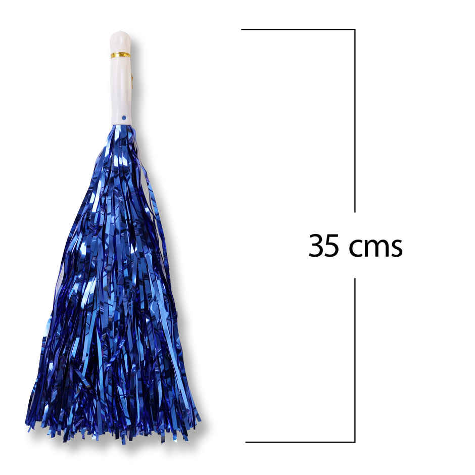 Cheerleading Pom Pom Blue Pom Poms for Cricket Match Cheering & Sports Parties | Propcon