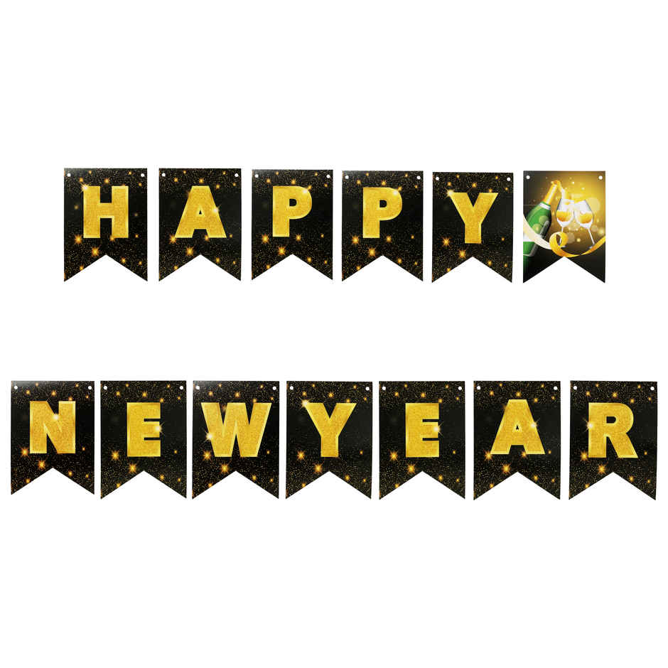 Happy New Year Party Kit | Banner + 2026 Foil Balloons | Party Decoration | Party Needs| Propcon
