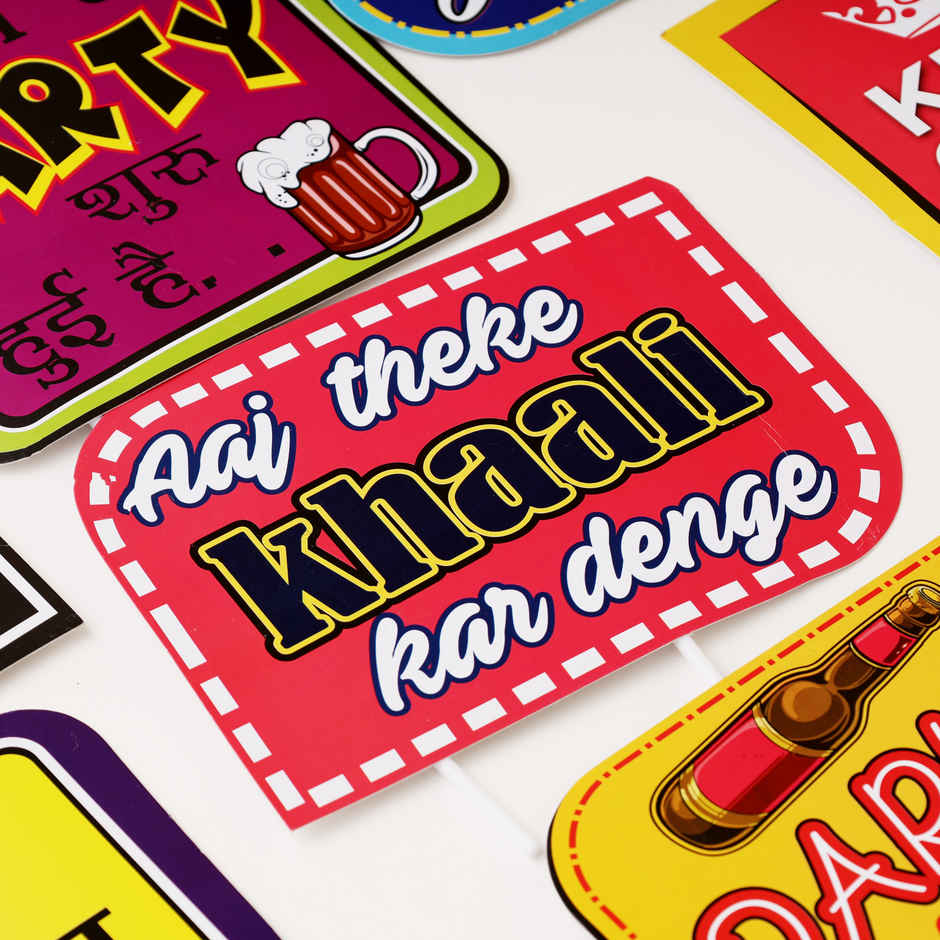 Cocktail Party Photobooth Props | Party Decoration | Party Needs | Multicolor | Propcon