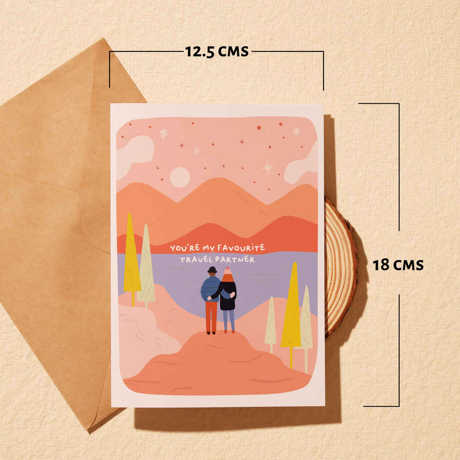 Favourite Travel Partner Love Greeting Card | Oye Happy