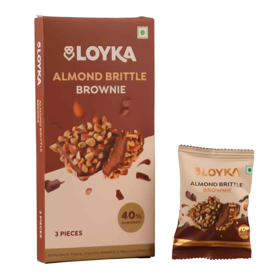 LOYKA Almond Brittle Brownie Chocolate Box | 43.5 g