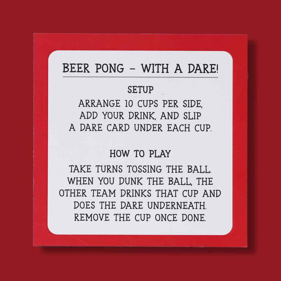 Beer Pong Glasses and Cards Set | 20 Glasses and 20 Dares | Party Needs | Propcon