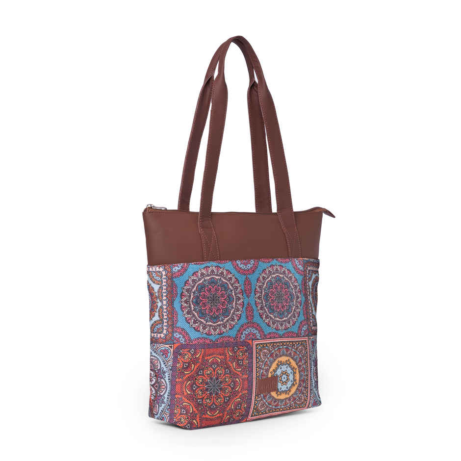 Zouk Multicolour Mandala Print Everyday Tote Bag - Multicolour