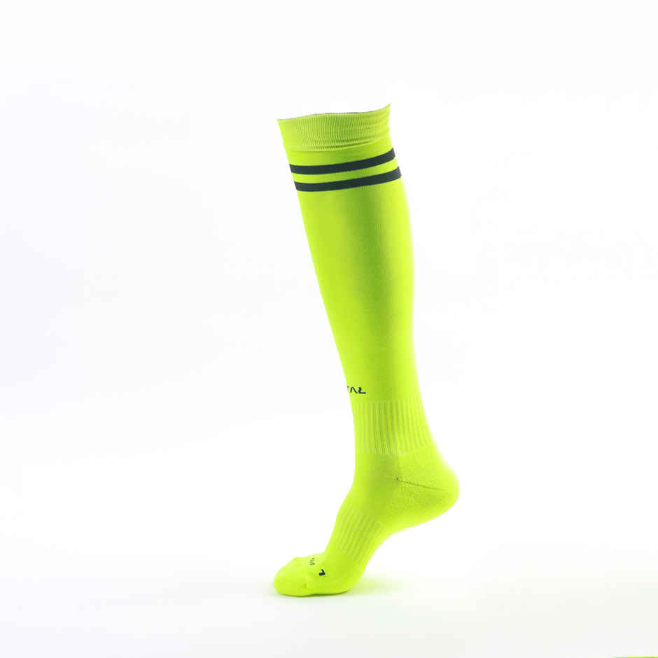 Total Trainer Football Stockings - Support for Enhanced Performance (Florocent Green, L)