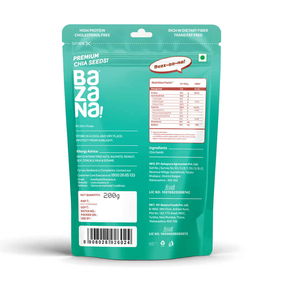 Bazana Chia Seeds | Natural Superfood