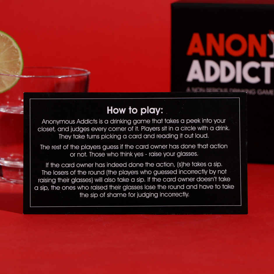 Anonymous Addicts Party Card Game | Card Game for Adults | Party Games | Propcon