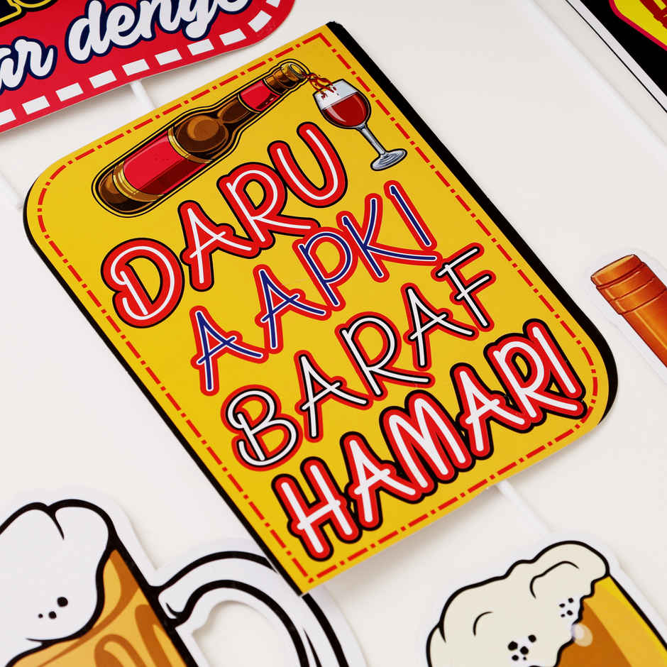 Cocktail Party Photobooth Props | Party Decoration | Party Needs | Multicolor | Propcon