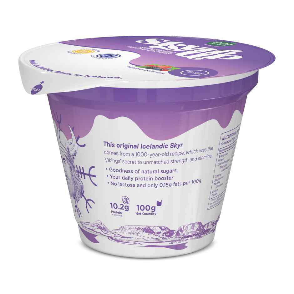 Skyrrup High-Protein Icelandic Yogurt - Mixed Berries | Fat-Free | No Added Sugar