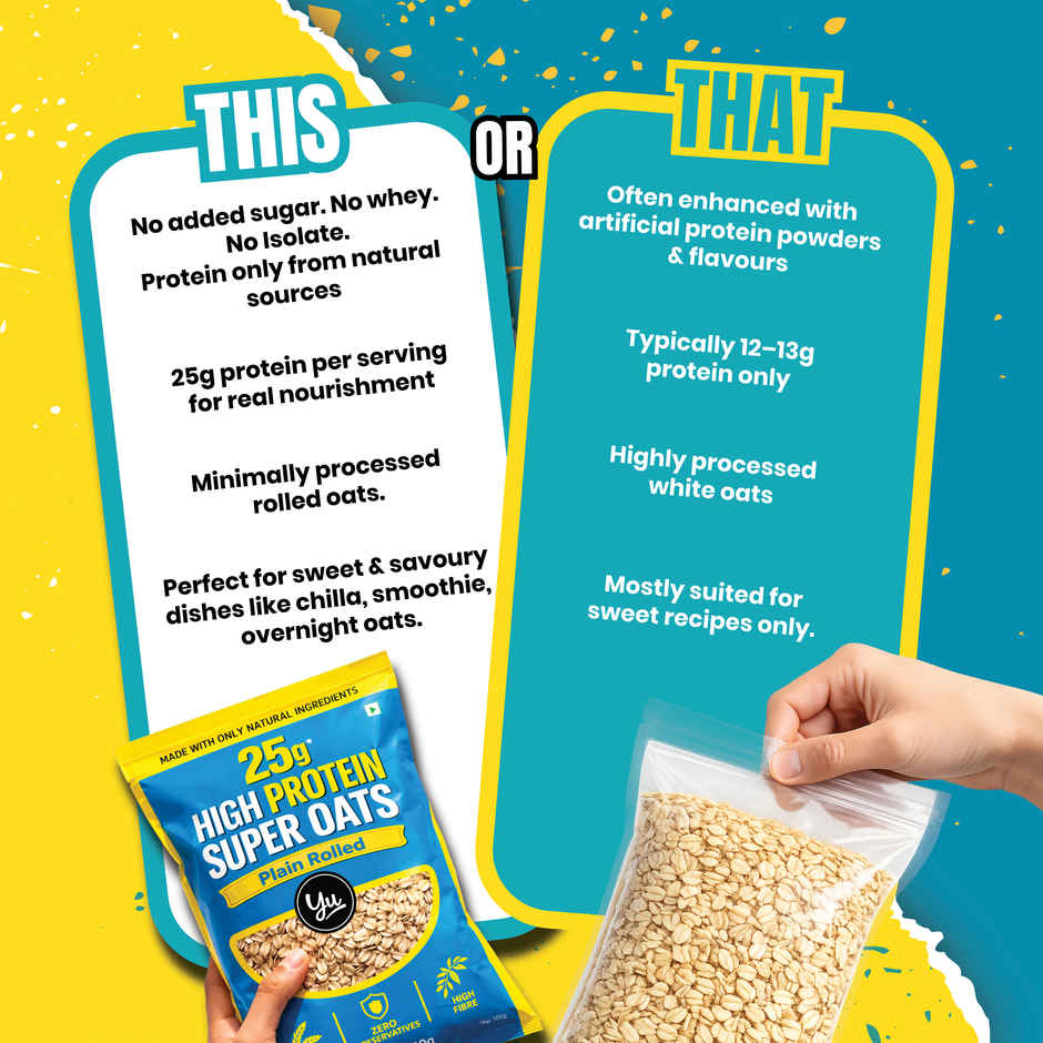 Yu High Protein Plain Rolled Oats