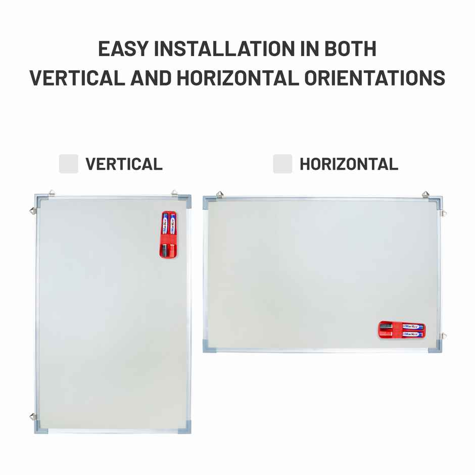 ABK Magnetic White Dry Wipe Board with 2 markers 2ft x 1.5ft